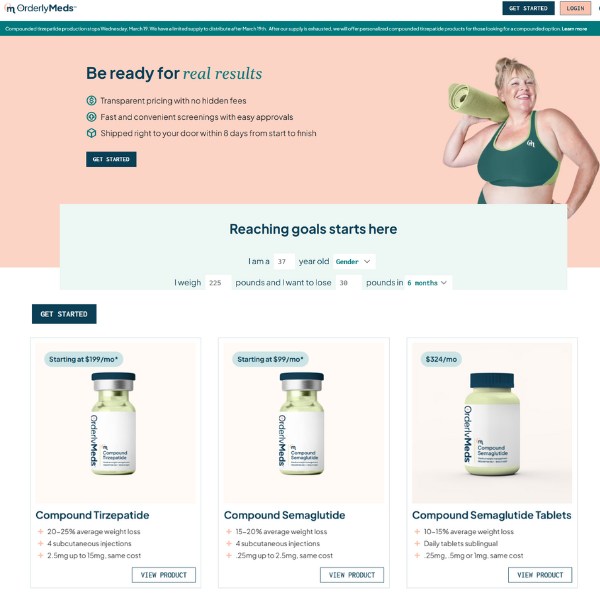 orderly meds website screen shot