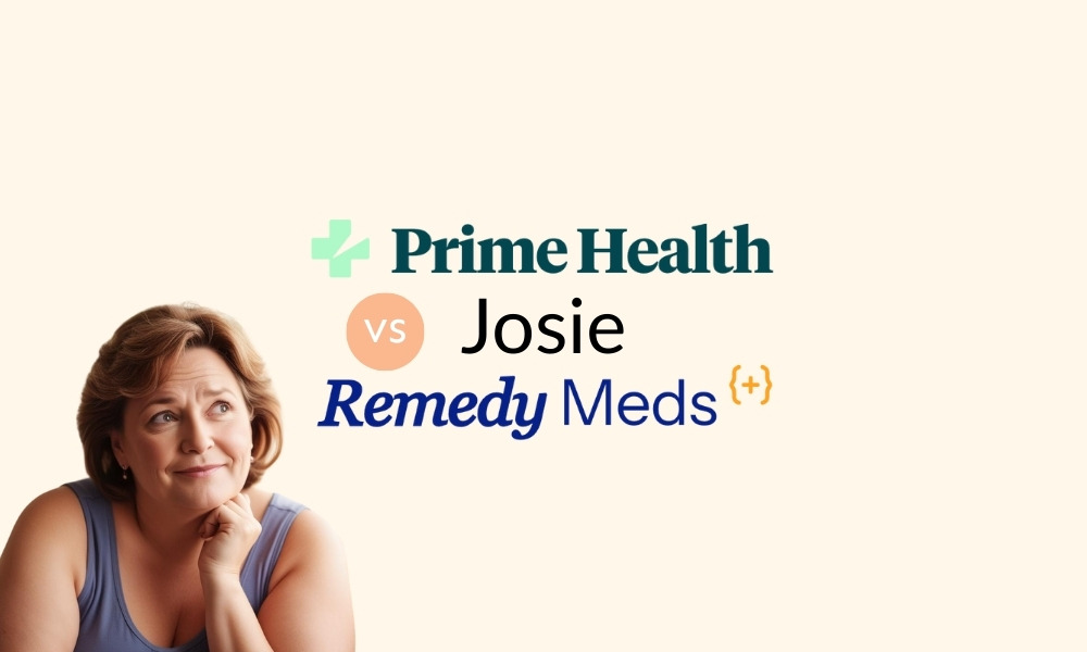 comparing Remedy Meds vs Prime Health vs Join Josie for weight loss