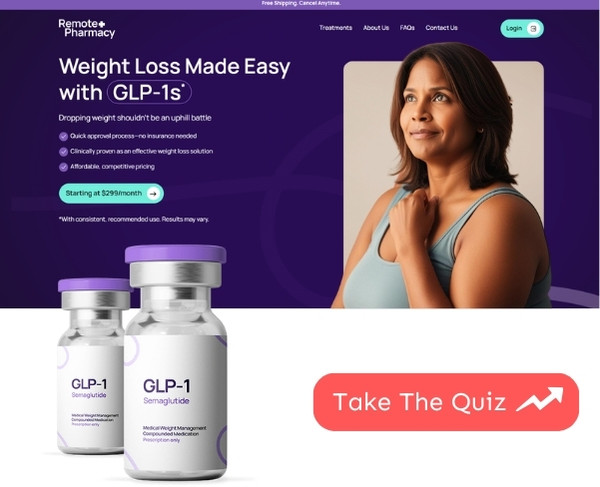 remote pharmacy - website medication quiz cta