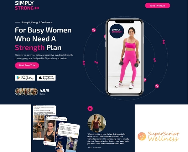 simply strong app - best strength app for women